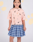 Crop Tee - Pink Doggies