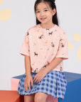 Crop Tee - Pink Doggies