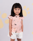 Riley Tee - Pink Doggies