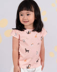 Riley Tee - Pink Doggies