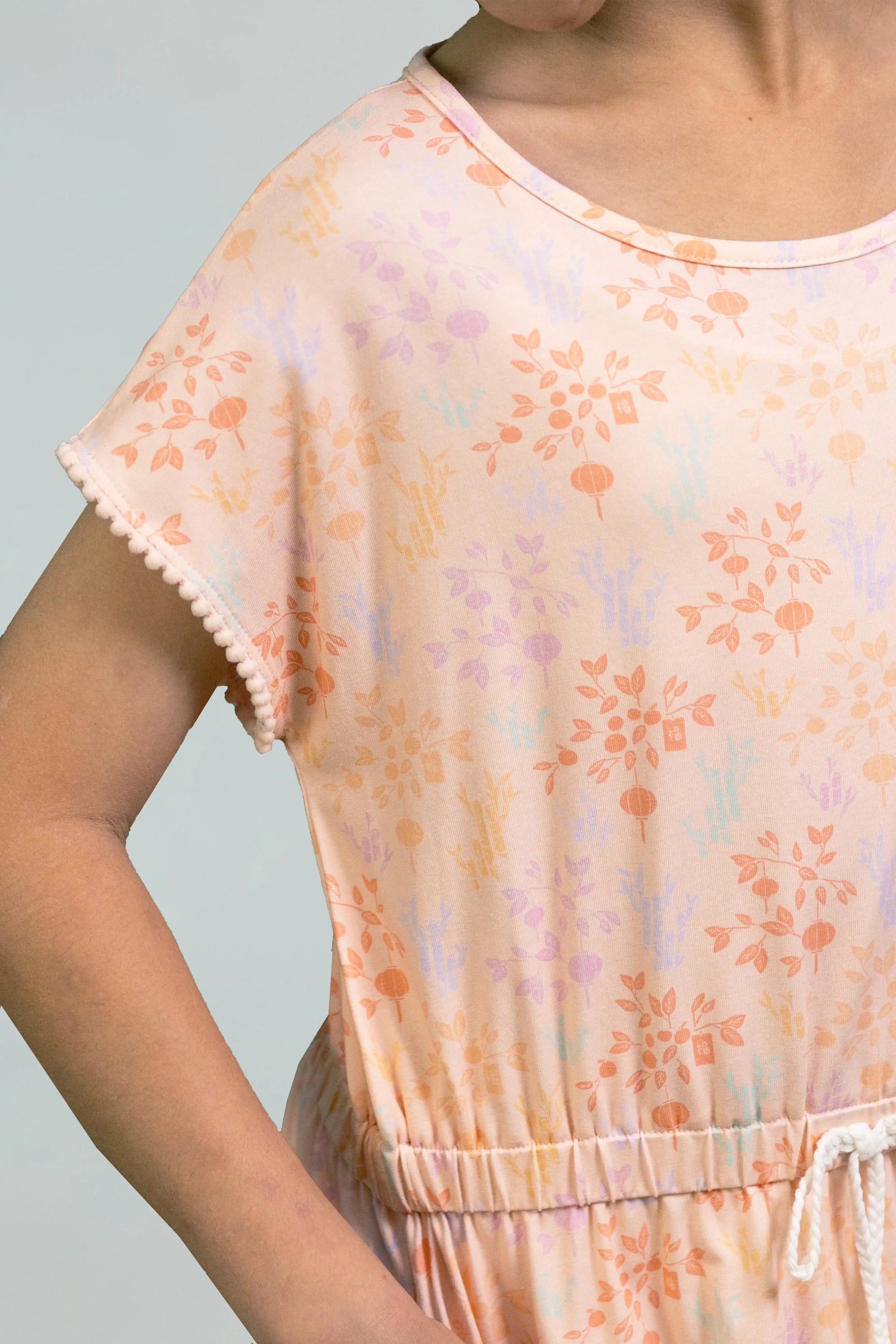 Hayley Dress - Pink Floral Bamboo