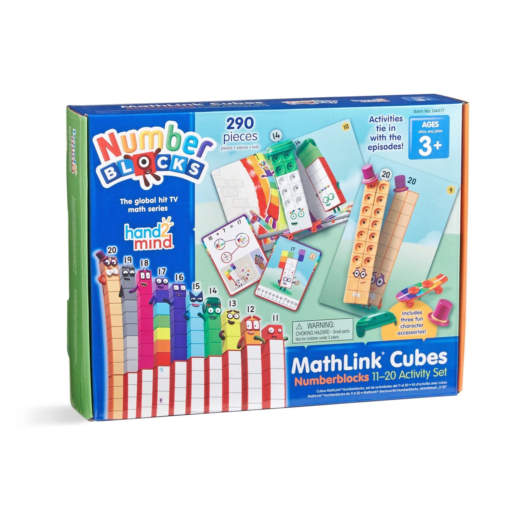 hand2mind MathLink® Cubes Numberblocks® 11-20 Activity Set | The Elly Store 
