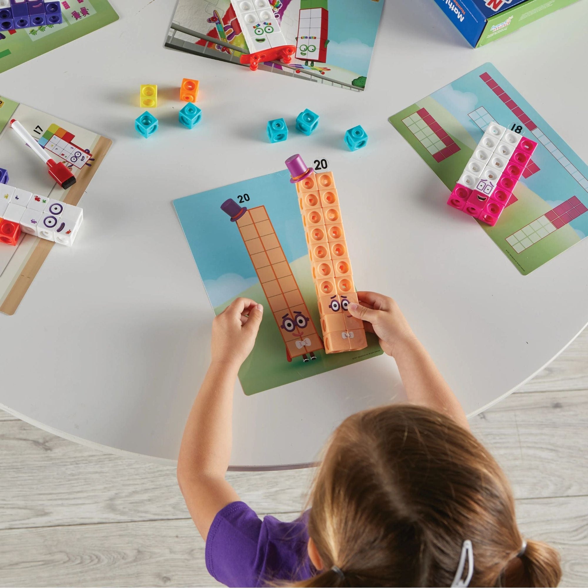 hand2mind MathLink® Cubes Numberblocks® 11-20 Activity Set | The Elly Store 