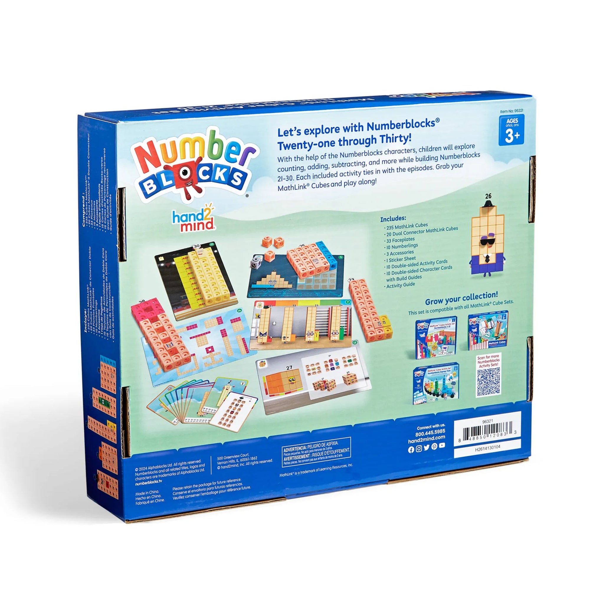 hand2mind MathLink® Cubes Numberblocks® 21-30 Activity Set | The Elly Store 