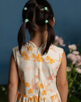 Jersey Luna Cheongsam - Cream Orchid Garden