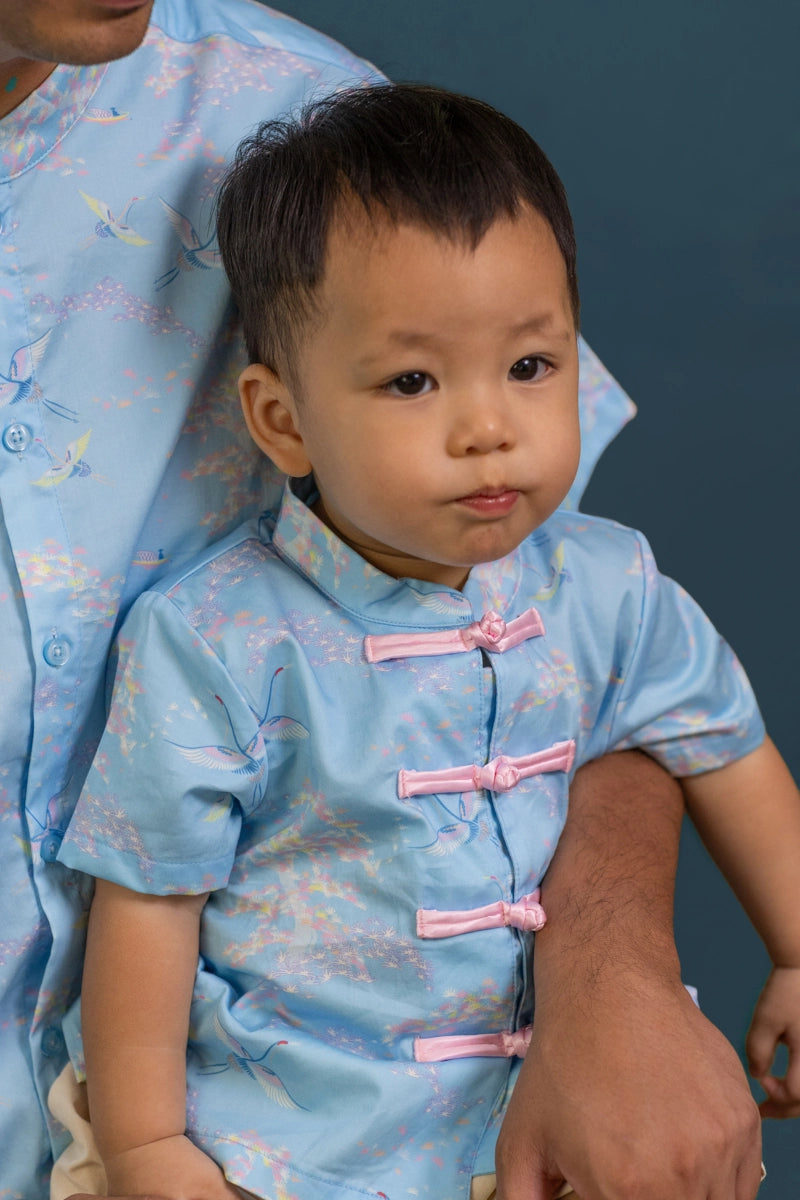 Tang Shirt - Blue Cranes