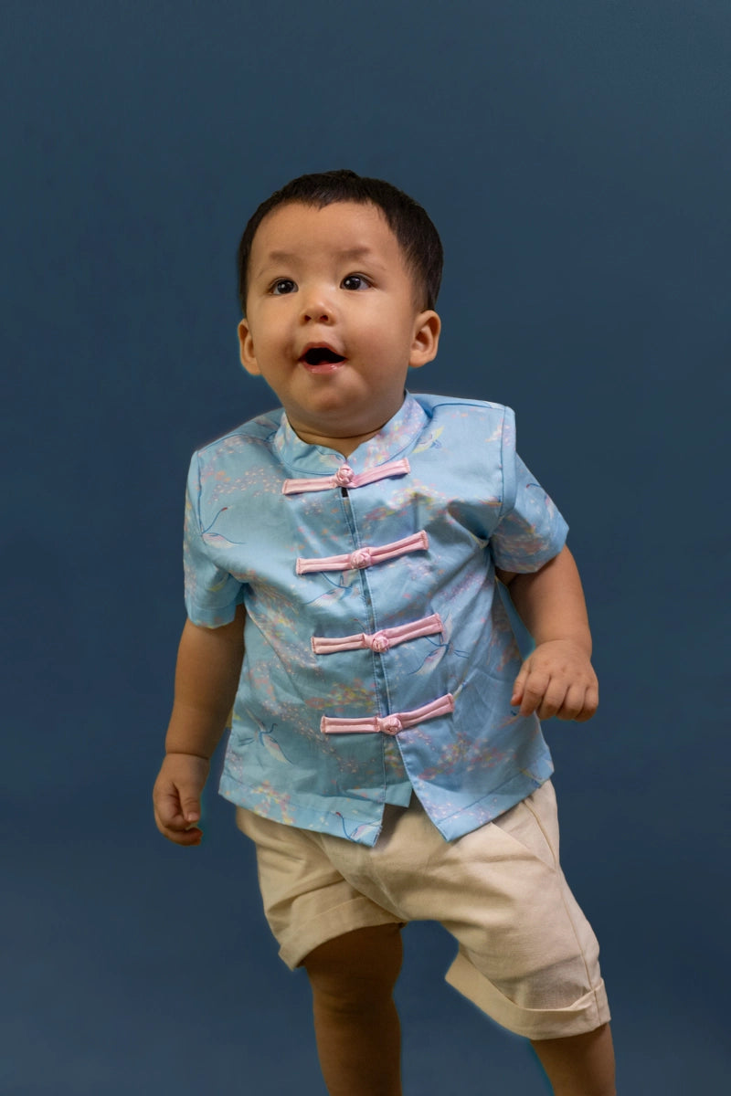 Tang Shirt - Blue Cranes