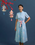 Ladies Sasha Dress - Blue Cranes