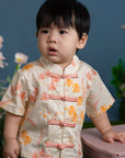 Tang Shirt - Cream Orchid Garden