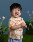 Tang Shirt - Cream Orchid Garden