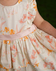 Aria Dress - Cream Orchid Garden