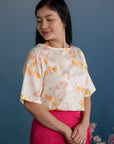Ladies Kelly Top - Cream Orchid Garden