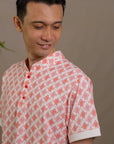 Men's Mandarin-collared Polo Tee - Knotty Snake