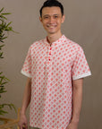 Men's Mandarin-collared Polo Tee - Knotty Snake