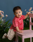 Tang Shirt - Red Honeycomb Tiles