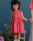 Flare Cheongsam - Red Honeycomb Tiles