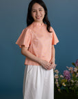 Ladies Amanda Top - Pink Honeycomb Tiles