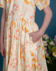 Giselle Cheongsam - Cream Orchid Garden
