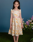 Blair Dress - Cream Orchid Garden