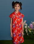 Cheongsam - Red Tree Songbirds