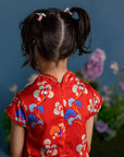 Cheongsam - Red Tree Songbirds
