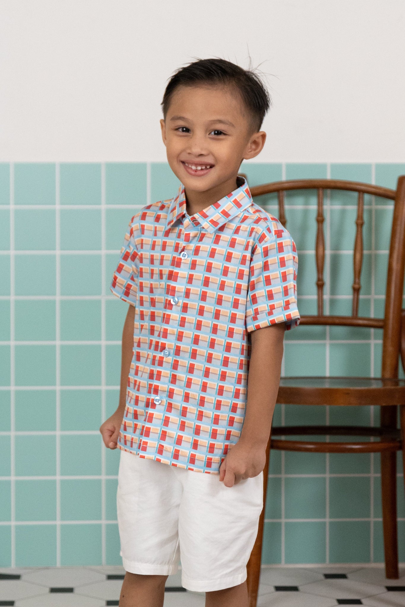 The Elly Store | Little Man Shirt - Haven Coral