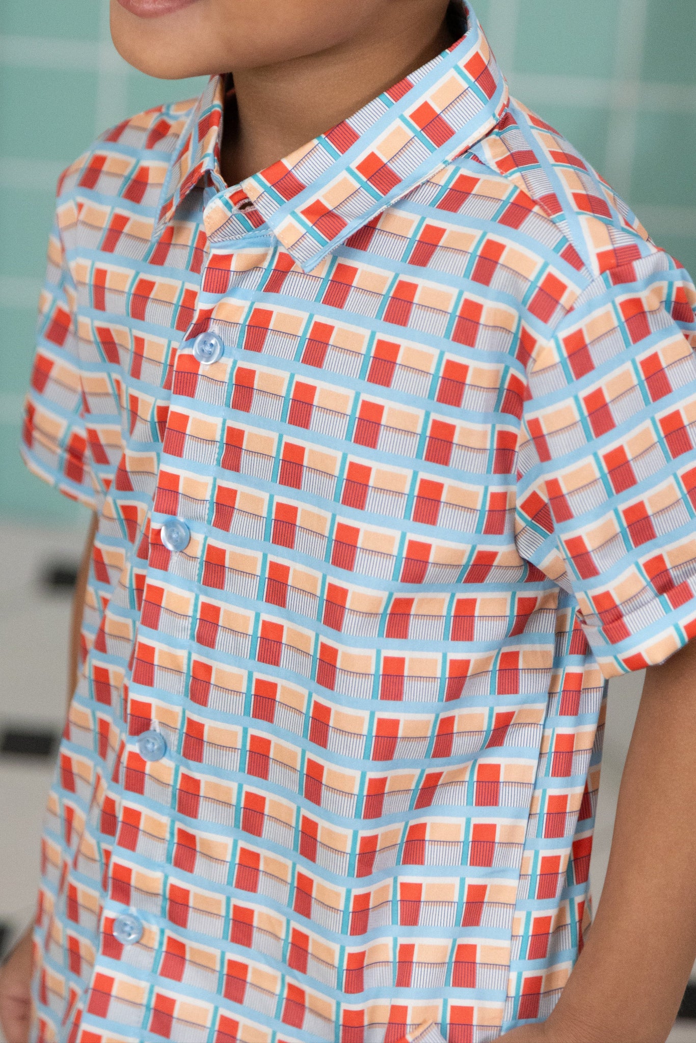 The Elly Store | Little Man Shirt - Haven Coral