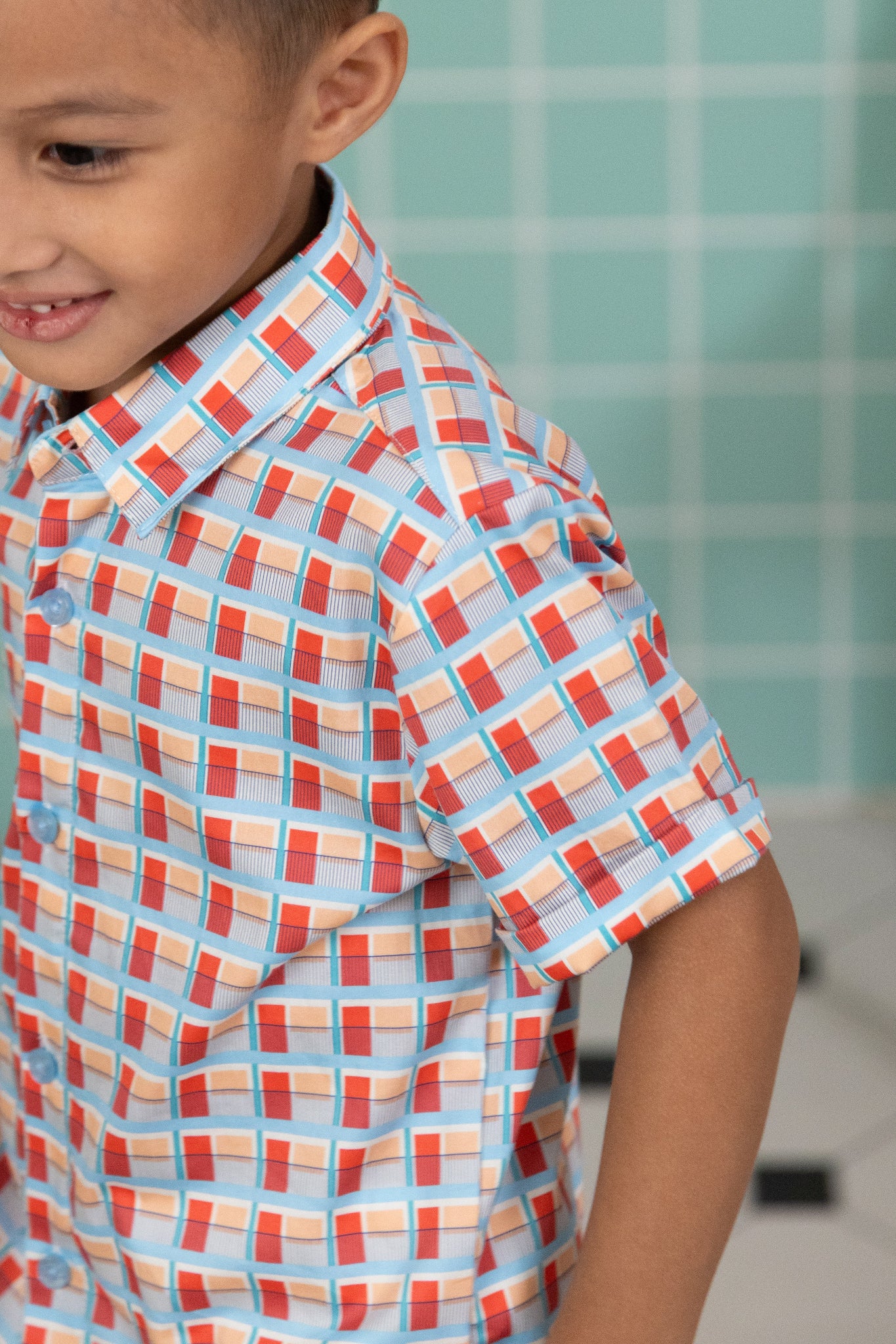 The Elly Store | Little Man Shirt - Haven Coral