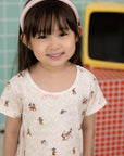 Mary Dress - Pink Chevron Mickey