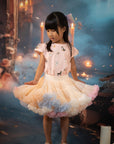 Cora Skirt - Rainbow Peach | The Elly Store 