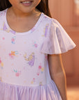 Kayla Dress - Lilac Floral Rapunzel | The Elly Store 