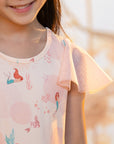 Kayla Dress - Pink Coral Ariel | The Elly Store 