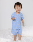 Short-Sleeve Pyjamas Set - Blue Hot Dogs | The Elly Store