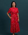 Ladies Sasha Dress - Red Vases
