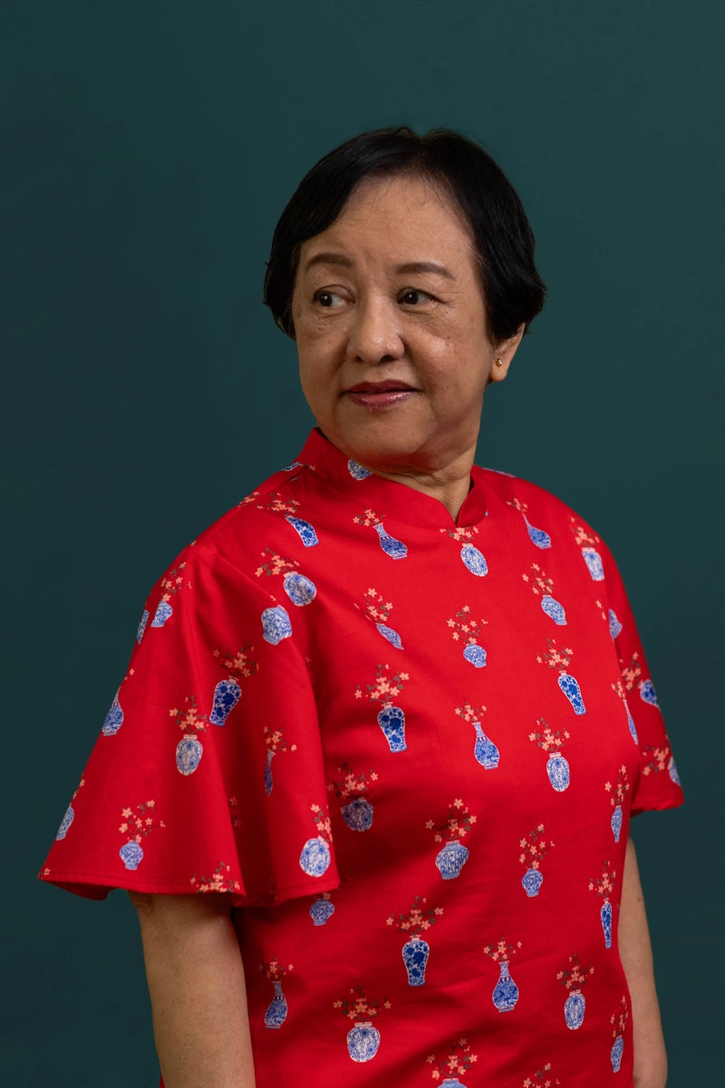 Ladies Amanda Top - Red Vases