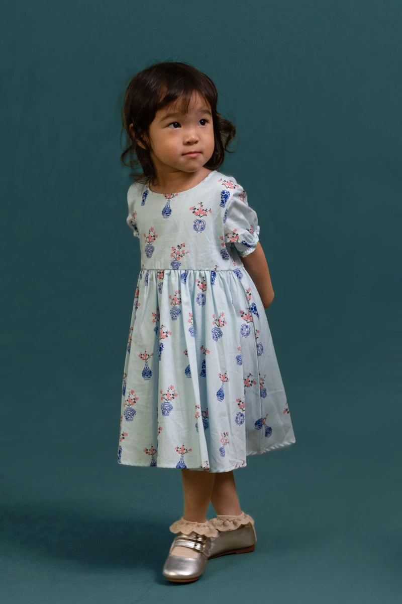 Scarlett Dress - Turquoise Vases