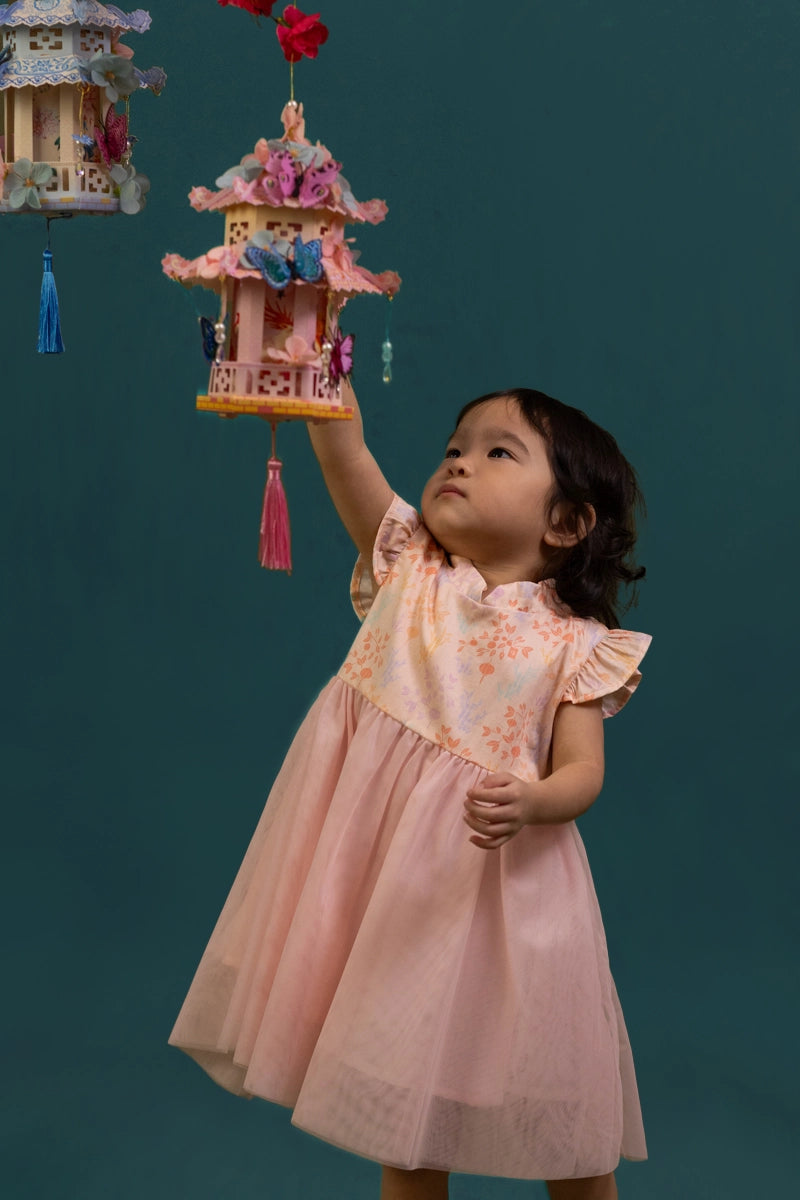 Flora Dress - Pink Floral Bamboo