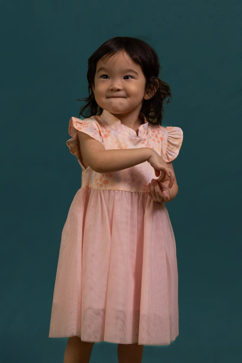 Flora Dress - Pink Floral Bamboo