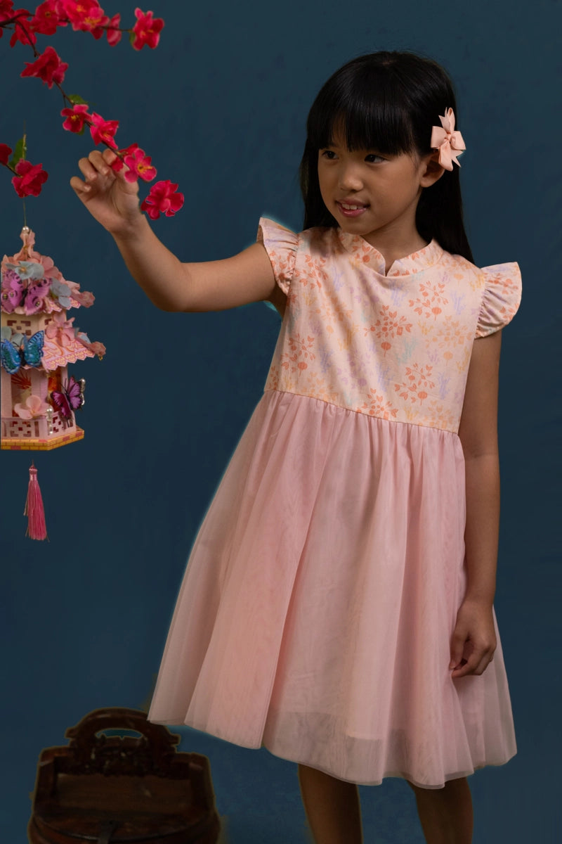Flora Dress - Pink Floral Bamboo