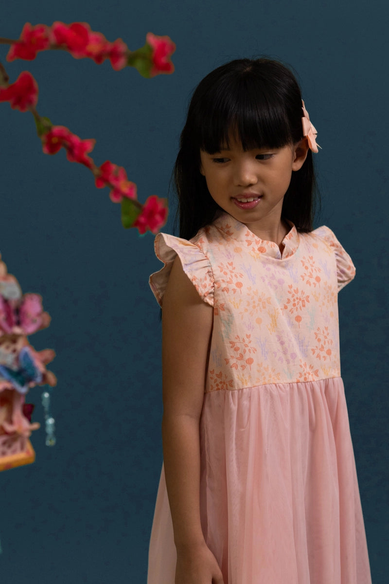 Flora Dress - Pink Floral Bamboo