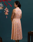 Ladies Alexis Cheongsam - Pink Floral Bamboo