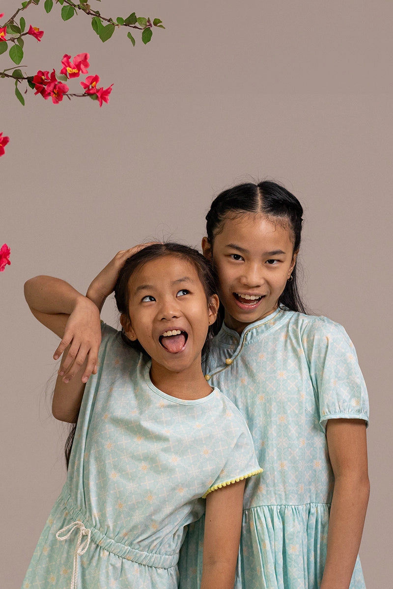 Teal Plaid Tiles | Elly CNY 2026