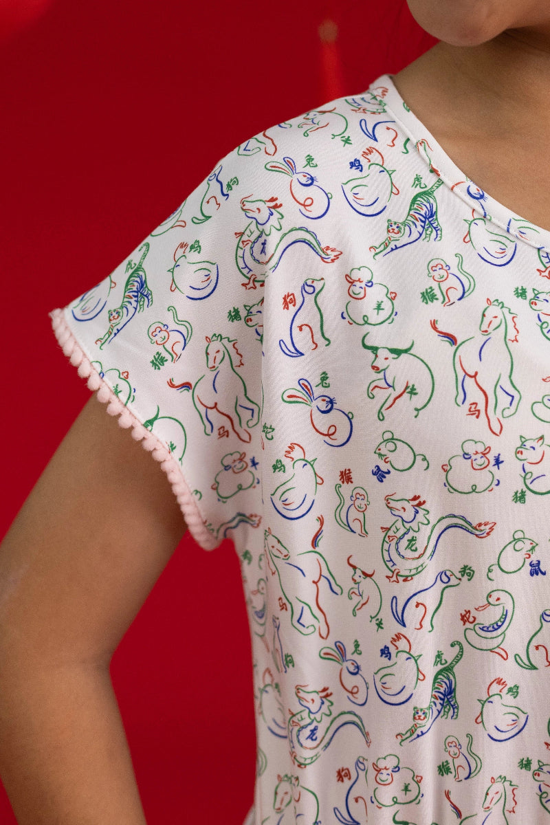 Hayley Dress - Zodiac Mahjong