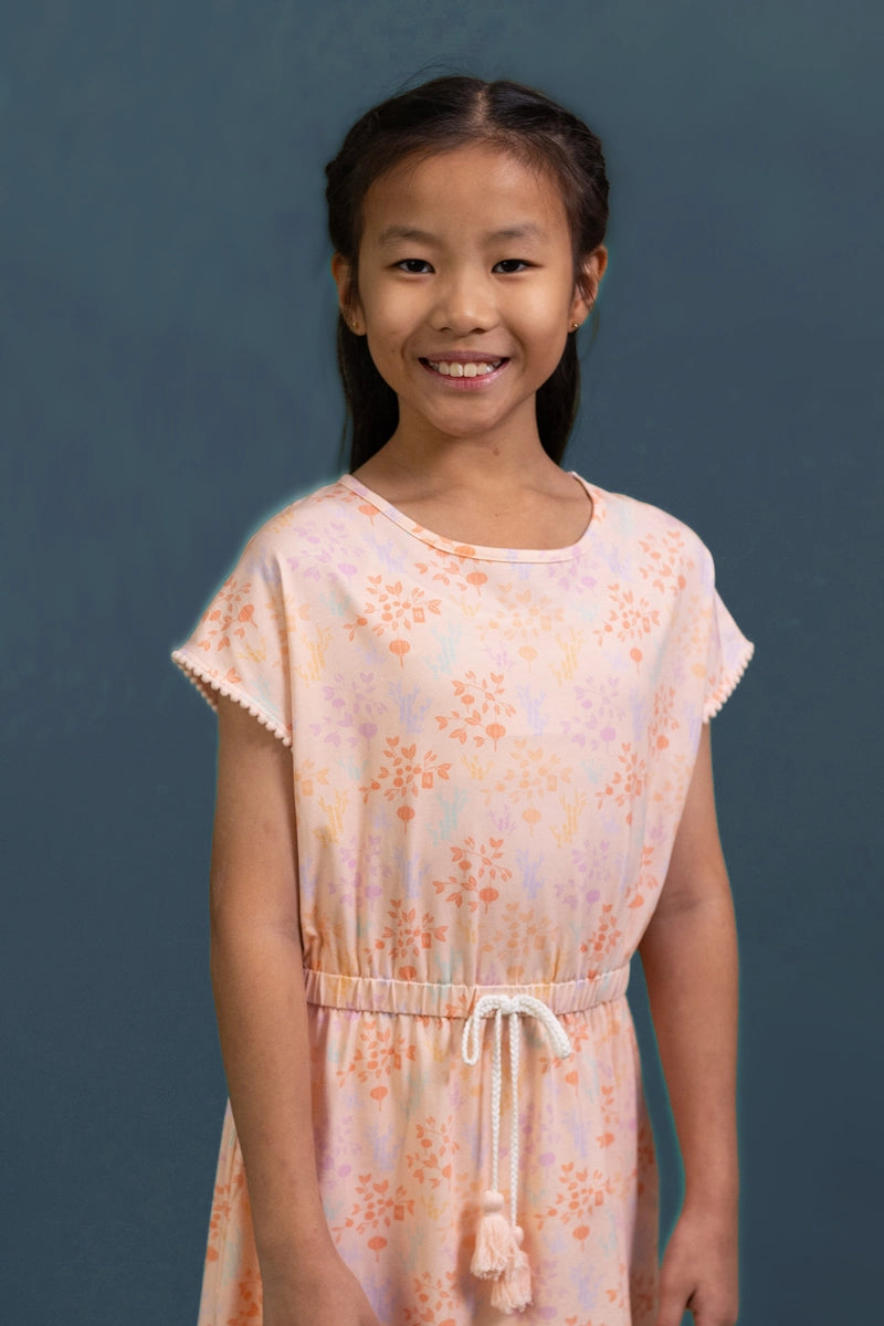 Hayley Dress - Pink Floral Bamboo