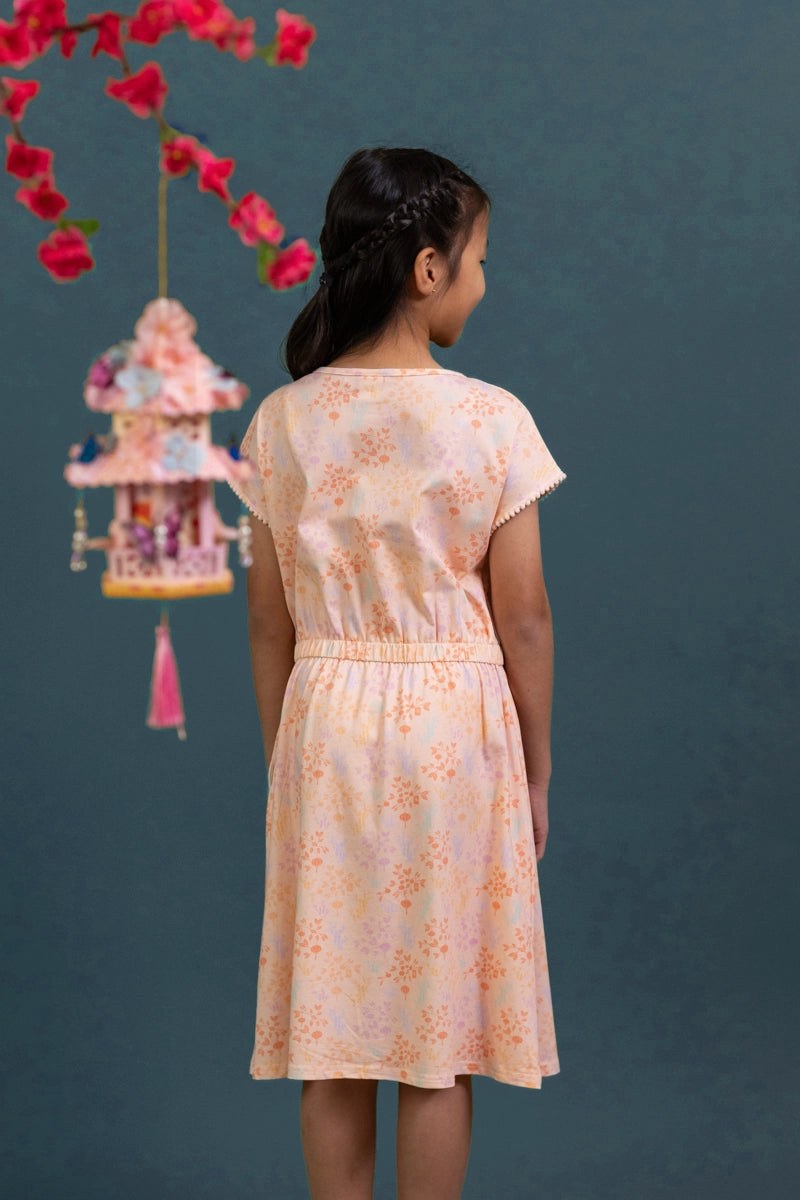 Hayley Dress - Pink Floral Bamboo