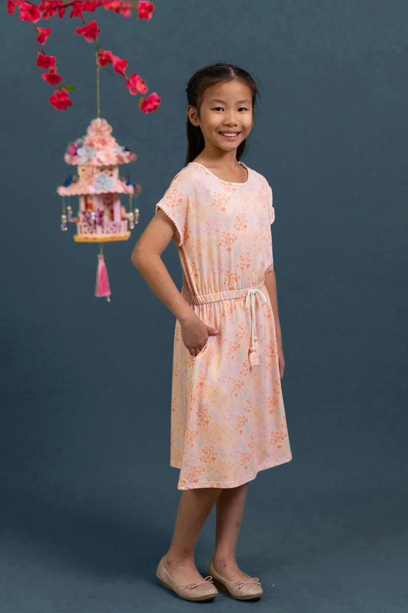 Hayley Dress - Pink Floral Bamboo