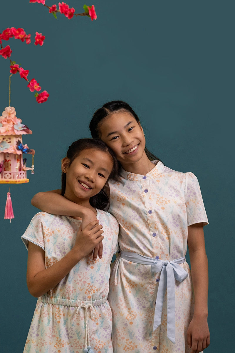 Sasha Dress - Cream Floral Bamboo