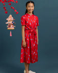 Sasha Dress - Red Vases