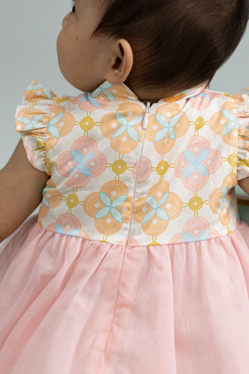 Flora Dress - Cream Lucky Coins