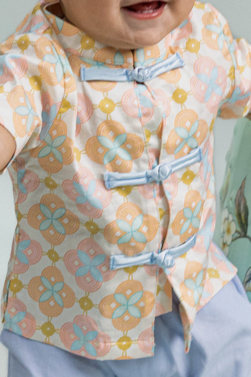 Tang Shirt - Cream Lucky Coins